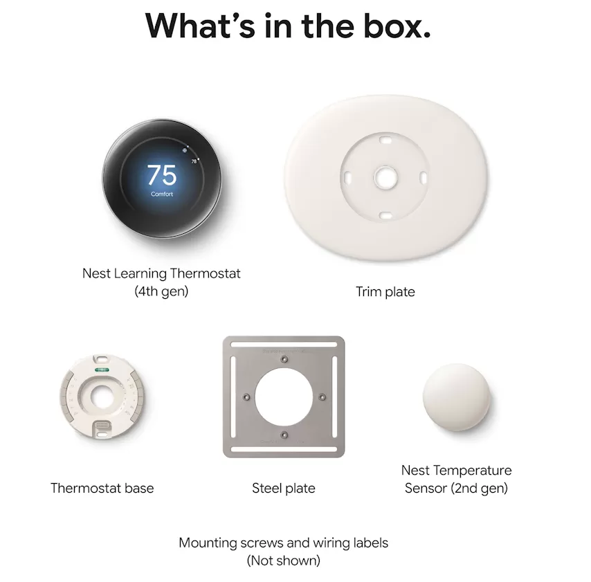 google nest learning thermostat box