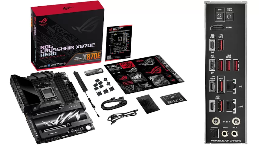 asus rog crosshair x870e hero included items