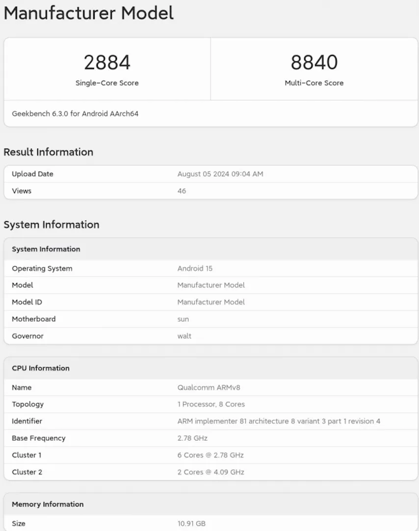 snapdragon 8 gen 4 geekbench